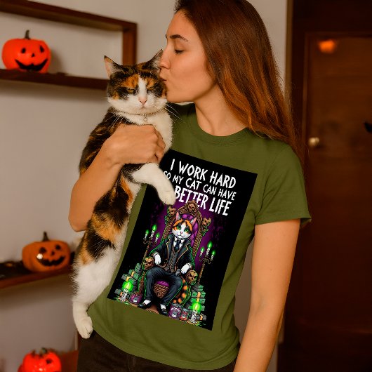 Spooky Funny Cat Quote | Kat is de baas T-shirt