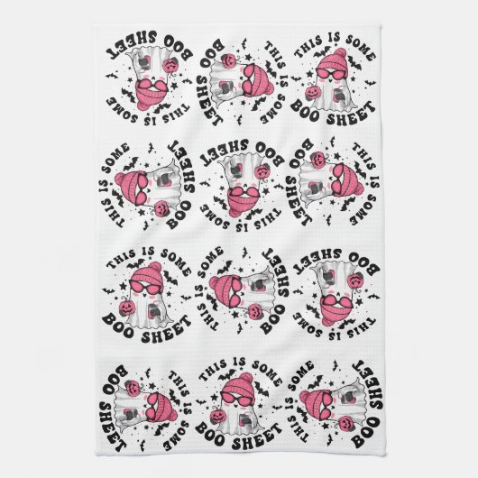 Spooky Funny Halloween Decor Ghost Theedoek (Verticaal)