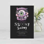Spooky Galaxy Modern Minimalistisch Halloween Kaart (Staand voorkant)