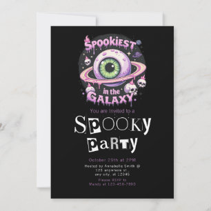 Spooky Galaxy Modern Minimalistisch Halloween Kaart