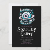 Spooky Galaxy Modern Minimalistisch Halloween Kaart (Voorkant)