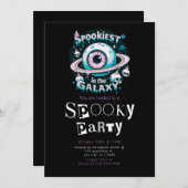 Spooky Galaxy Modern Minimalistisch Halloween Kaart (Voorkant / Achterkant)