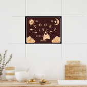 Spooky Gamer Epic Boardgame Illustratie Kunst Poster (Keuken)