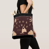 Spooky Gamer Fun Boardgame Illustratie Tote Bag (Dichtbij)