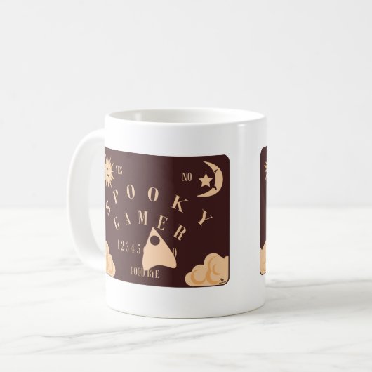 Spooky Gamer Fun Boardgame Slogan Koffiemok (Voorkant links)