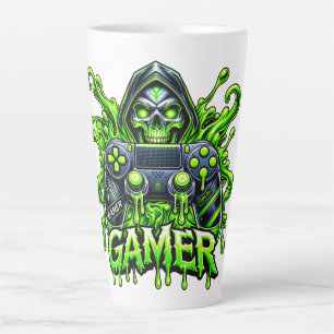 Spooky Gaming – Halloween Gamer Ghost Controller Latte Mok