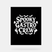 Spooky Gastro Crew Gastro Nurse Halloween Classic Acryl Bord (Voorkant)