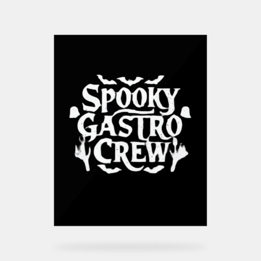 Spooky Gastro Crew Gastro Nurse Halloween Classic Acryl Bord (Voorkant)
