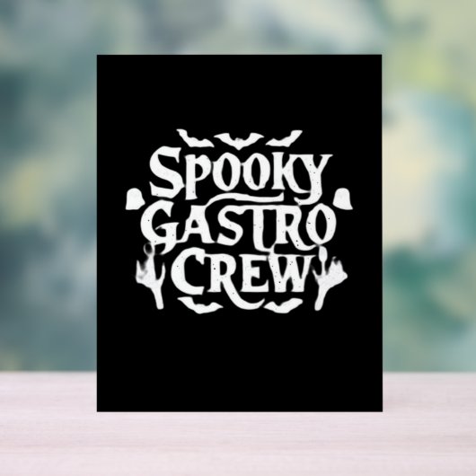 Spooky Gastro Crew Gastro Nurse Halloween Classic Acryl Bord (Neutraal)