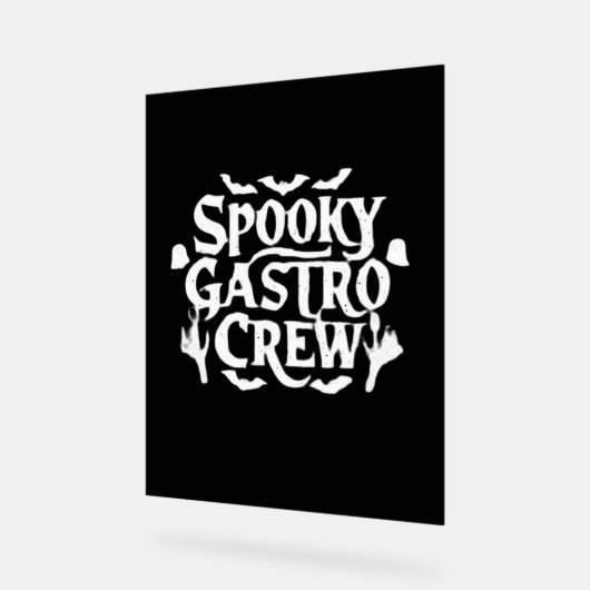 Spooky Gastro Crew Gastro Nurse Halloween Classic Acryl Bord (Hoek)