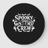 Spooky Gastro Crew Gastro Nurse Halloween Classic Grote Klok (Voorkant)
