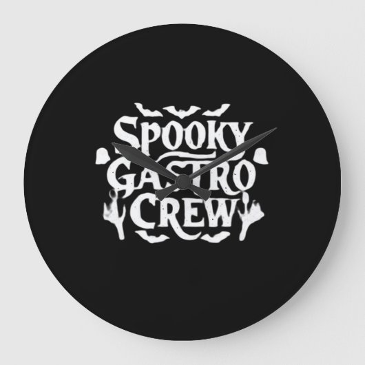 Spooky Gastro Crew Gastro Nurse Halloween Classic Grote Klok (Voorkant)