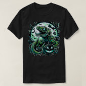 Spooky gecko heks schattig Halloween reptiel ontwe T-shirt (Design voorkant)