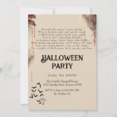 Spooky gedicht Creepy Halloween Party Kaart (Voorkant)