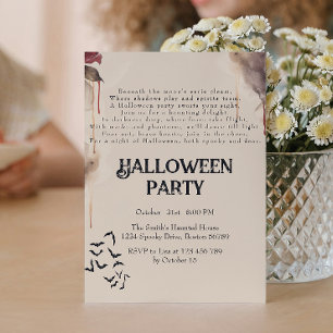 Spooky gedicht Creepy Halloween Party Kaart