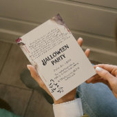 Spooky gedicht Creepy Halloween Party Kaart