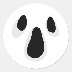 Spooky geest gezicht Halloween stickers