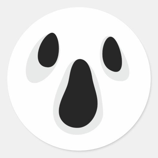 Spooky geest gezicht Halloween stickers (Voorkant)