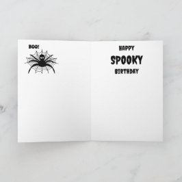 Spooky geest retro zwart halloween Verjaardag Kaart