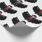 Spooky Gekke grappige Cartoon Dracula Vampire Cadeaupapier (Hoek)