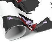 Spooky Gekke grappige Cartoon Dracula Vampire Cadeaupapier (Rol Hoek)