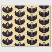 Spooky Gekke grappige Cartoon Dracula Vampire Cadeaupapier (Vlak)