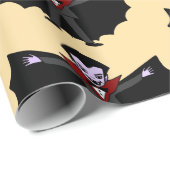 Spooky Gekke grappige Cartoon Dracula Vampire Cadeaupapier (Rol Hoek)