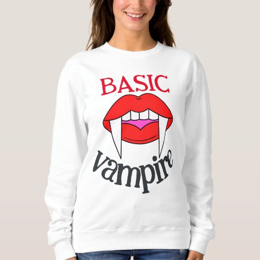 Spooky Gelukkig Halloween feest Basic vampier tand Trui (Voorkant)
