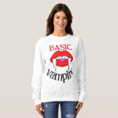 Spooky Gelukkig Halloween feest Basic vampier tand Trui (Voorkant volledig)