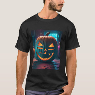 Spooky gesneden pompoen Halloween T-Shirt