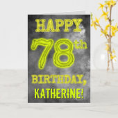 Spooky Ggloed Aura Kijk "HAPPY 78th BIRTHDAY" Kaart (Gele Bloem)