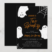 Spooky Ghost 2e verjaardag Uitnodiging (Voorkant / Achterkant)