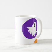 Spooky Ghost & Abstract Blob Shapes Halloween Gift Koffiemok (Voorkant rechts)