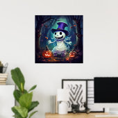 Spooky Ghost Art Poster (Thuiskantoor)