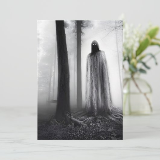 Spooky Ghost Bedankkaart (Staand voorkant)