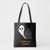 Spooky Ghost beroemd gemaakt door Grave Halloween Tote Bag (Voorkant)