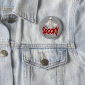 Spooky Ghost-Buttonnen Ronde Button 5,7 Cm (In situ)