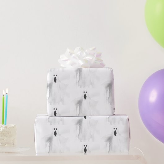 Spooky Ghost Cadeaupapier (Feestgeschenken)