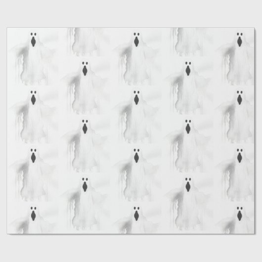 Spooky Ghost Cadeaupapier (Vlak)