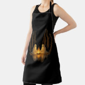 Spooky Ghost Campfire Night Forest Art - Halloween Schort (Insitu)