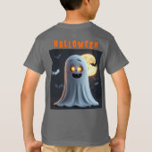 Spooky Ghost Cartoon met vleermuizen T-shirt (Achterkant)