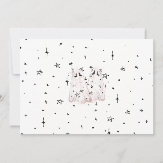 Spooky Ghost Cat Kaart "Punk sterren" (Voorkant)