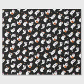 Spooky Ghost Cat Trick of Treping Wrapping Paper Cadeaupapier (Vlak)