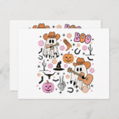 Spooky Ghost Cowboy Schattige Halloween Boo Wester (Voorkant / Achterkant)