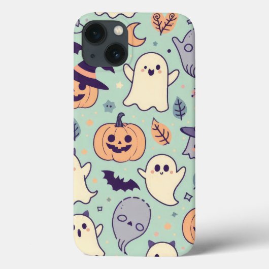 Spooky Ghost Cowboy Schattige Halloween Boo Wester Case-Mate iPhone Case (Achterkant)