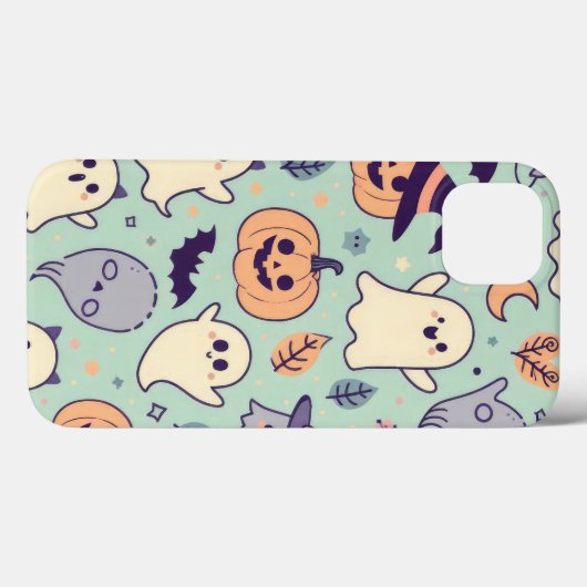 Spooky Ghost Cowboy Schattige Halloween Boo Wester Case-Mate iPhone Case (Achterkant (horizontaal))