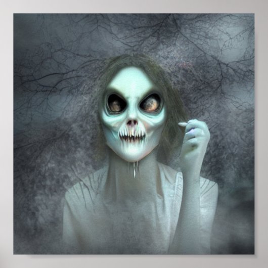 Spooky Ghost Creepy Poster (Voorkant)