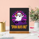 Spooky Ghost DJ Halloween Beats Ontwerp_1 Acryl Bord (Huwelijk)