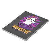 Spooky Ghost DJ Halloween Beats Ontwerp_1 Notitieblok (Linkerzijde)