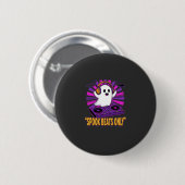 Spooky Ghost DJ Halloween Beats Ontwerp_1 Ronde Button 5,7 Cm (Voorkant /achterkant)